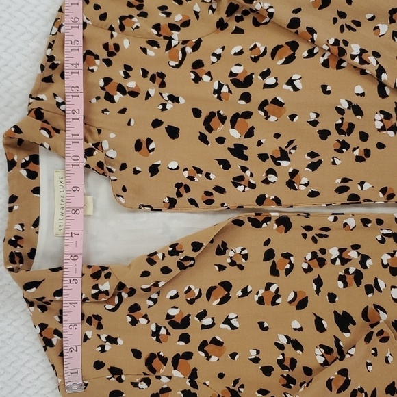 Saltwater LUXE Leopard Print Blazer "Garvey" Light Jacket Blazer Size Small - Picture 6 of 17